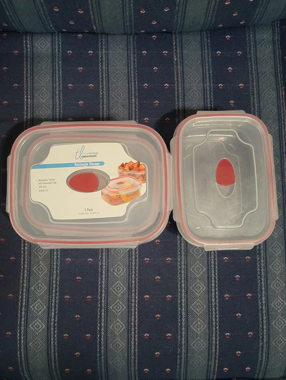 True Living Essentials Small & Medium Food Storage Containers, Set of 3